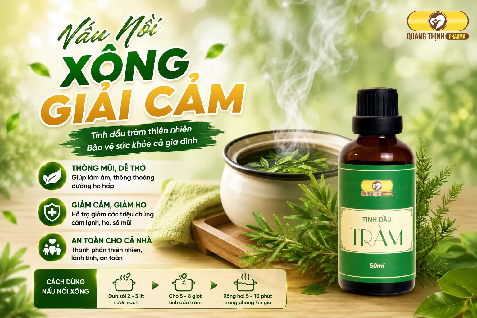 Nấu Nồi Xông Giải Cảm – Bí Quyết Trục Xuất Hàn Khí, Trị Cảm Lạnh Ngày Mưa Bão