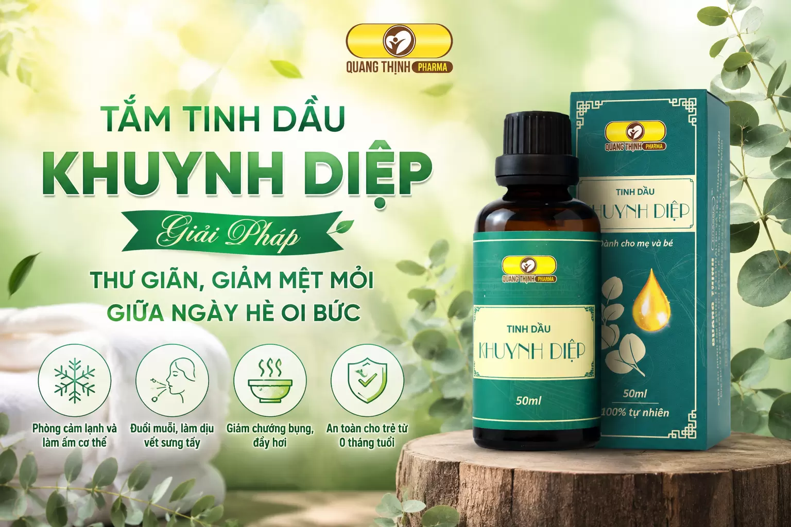 Tắm Tinh Dầu Khuynh Diệp – Giải Pháp Thư Giãn, Giảm Mệt Mỏi Giữa Ngày Hè Oi Bức