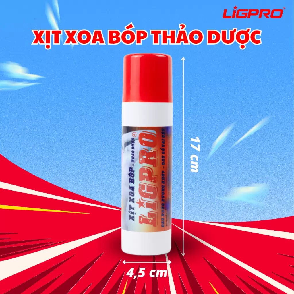 Chai Xịt Xoa Bóp Thảo Dược LIGPRO Giảm Đau Nhức Xương Khớp, Tê Bì Tay Chân 200ML